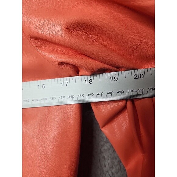 HOUSE OF HARLOW 1960 Jacket Womens Medium Vegan Leather NWT Coral Bomber $RV349 - Picture 10 of 11
